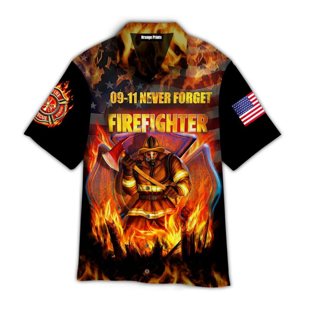 09-11 Never Forget Firefighter Hawaiian Shirt | For Men & Women | WT6943