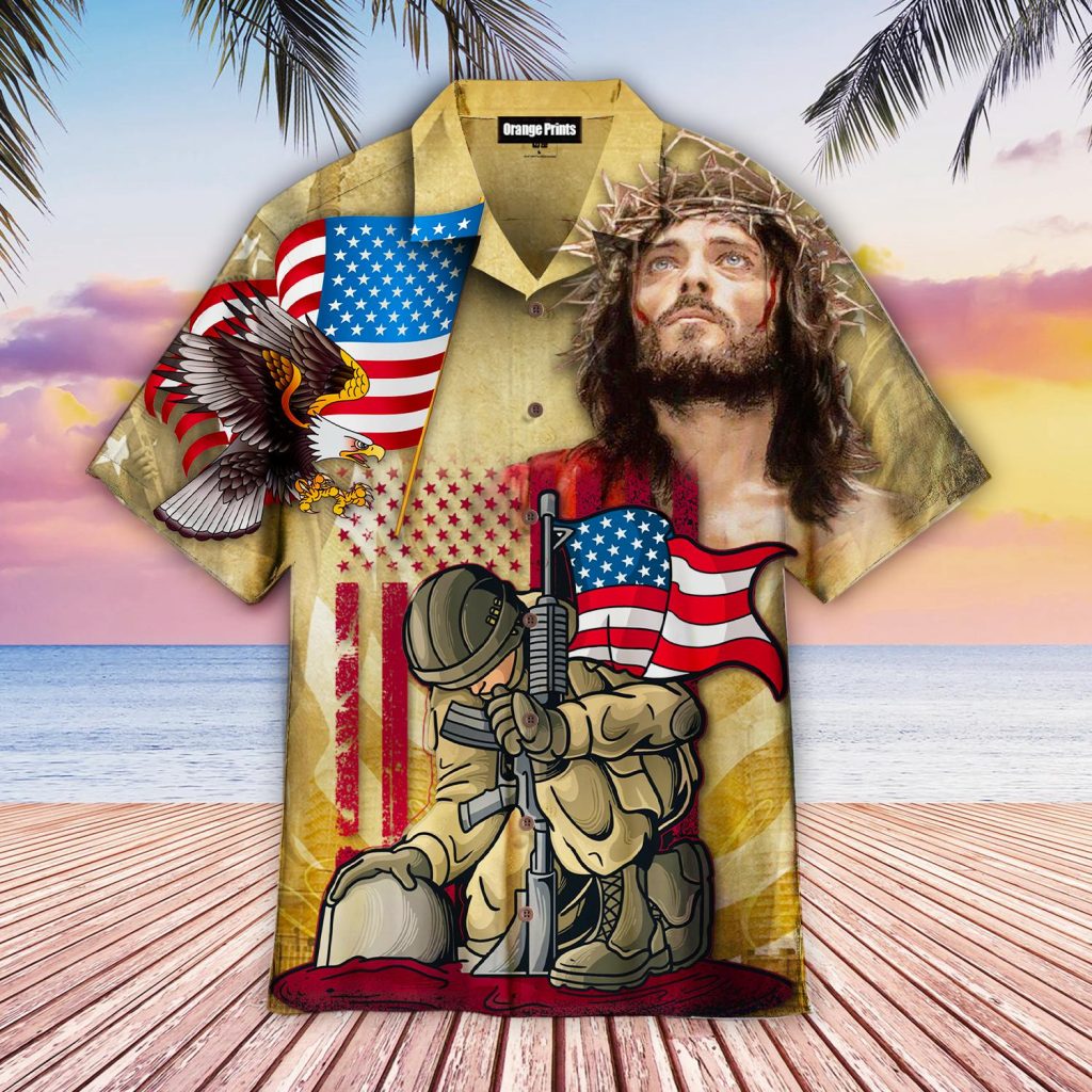4th Of July One Nation Under God Independence Day Memorial Day Hawaiian Shirt | For Men & Women | WT9043