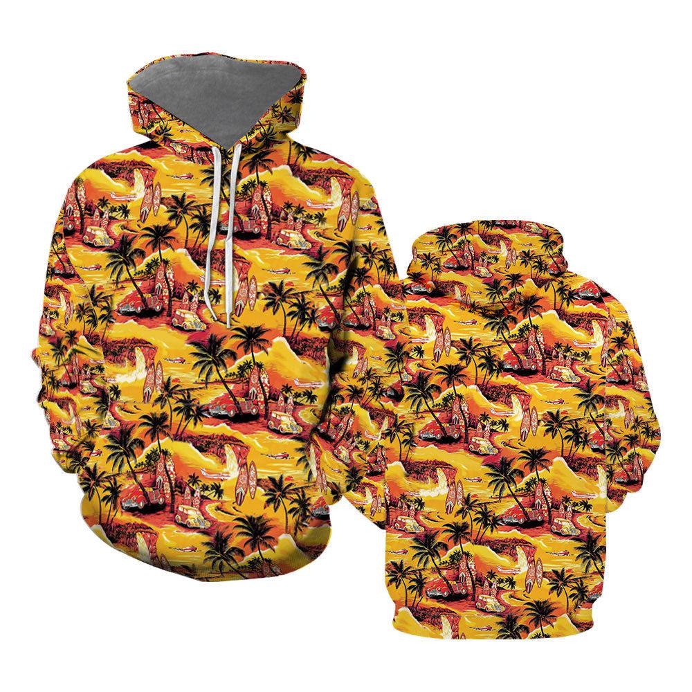 90’s Orange And Yellow Tropical All Over Print | For Men & Women | HP2241