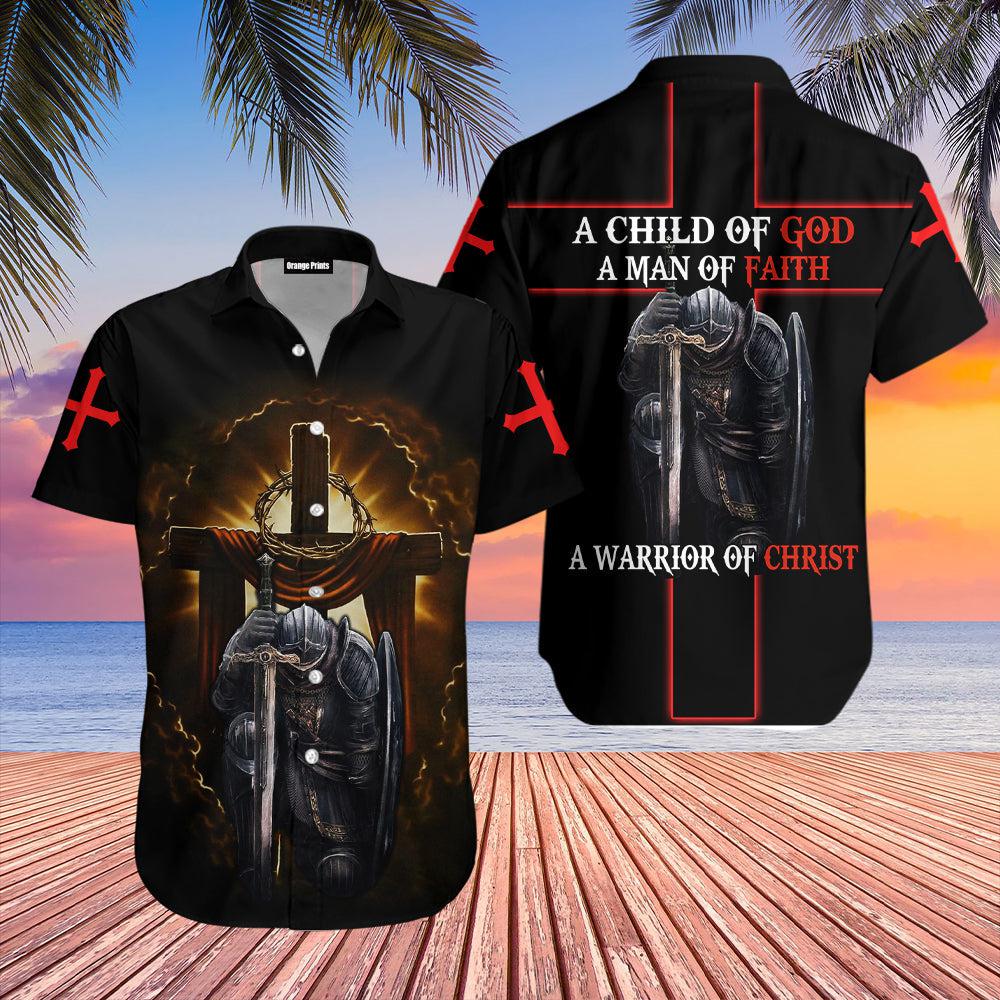 A Child Of God A Man Of Faith A Warrrior Of Christ Jesus Hawaiian Shirt | For Men & Women | HW3931
