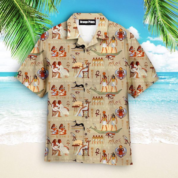 Acient Egyptian Pattern Hawaiian Shirt | For Men & Women | WT6786