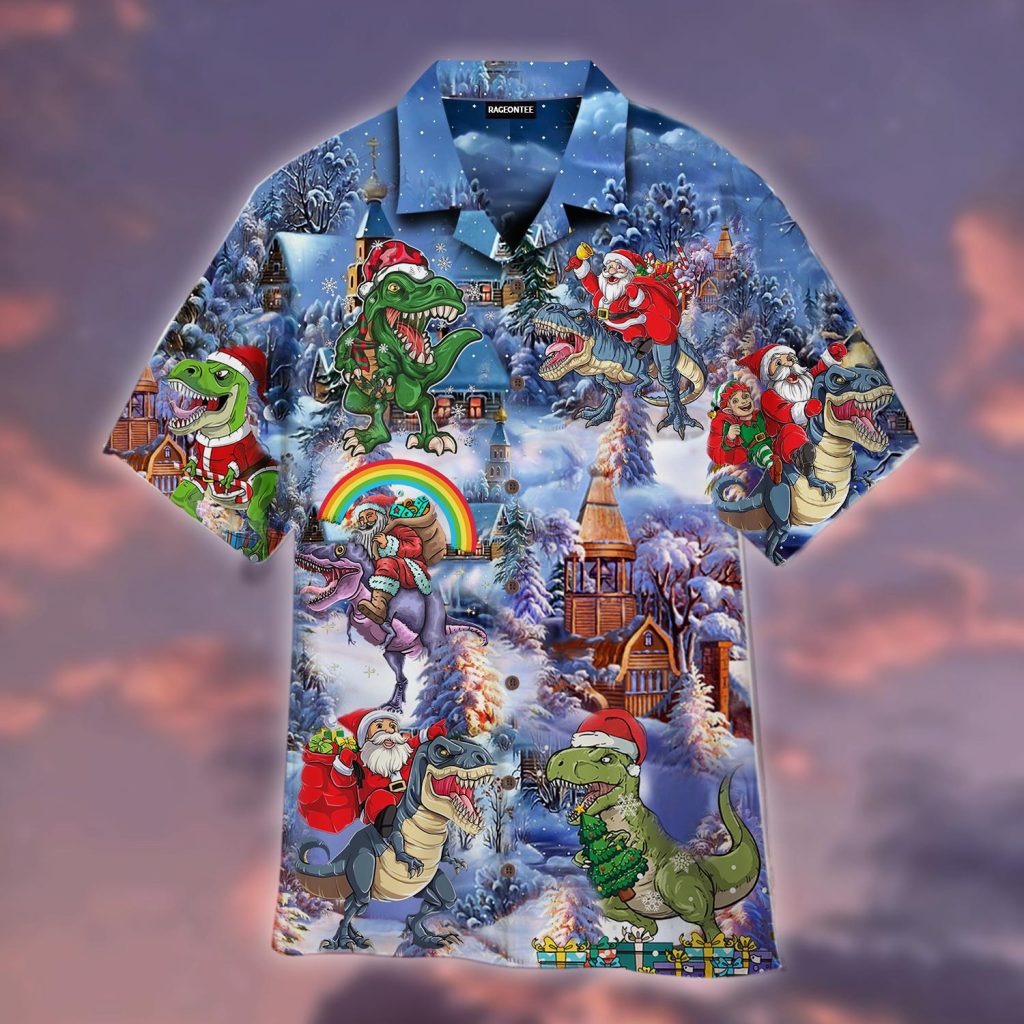 All Santa Want For Christmas Is T Rex Hawaiian Shirt | For Men & Women | WT1145