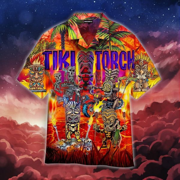 Aloha Torches Tiki Tropical Hawaiian Shirt | For Men & Women | WT1215