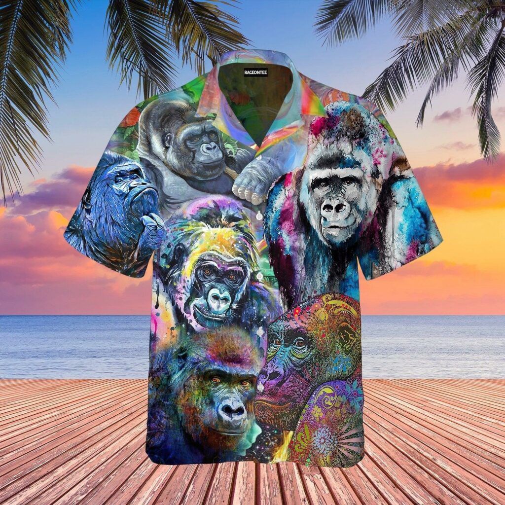 Amazing Colorful Gorilla Hawaiian Shirt | For Men & Women | WT1258
