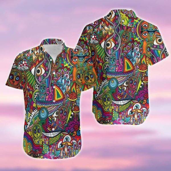 Amazing Colorful Hippy Bunny Happy Easter Hawaiian Shirt | For Men & Women | HL2022
