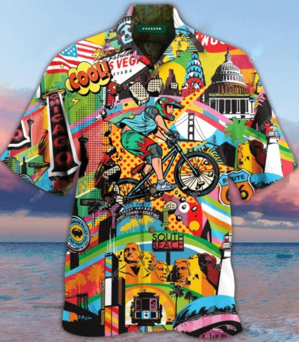Amazing Cycling Colorful Hawaiian Shirt | For Men & Women | HW3277