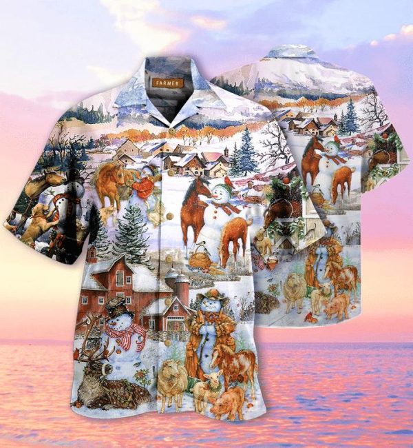 Amazing Farm On Christmas Days Hawaiian Shirt | For Men & Women | HW1767