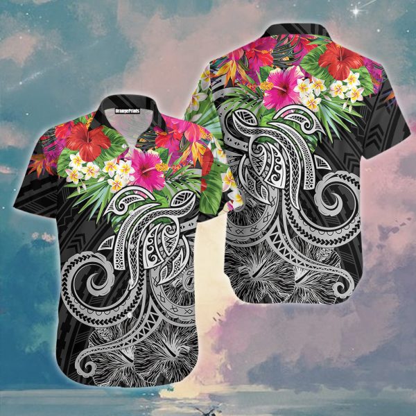 Amazing Hibiscus And Frangipani Hawaiian Shirt | For Men & Women | WT5920