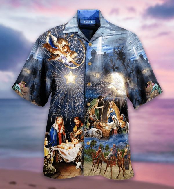 Amazing Jesus Was Born Christmas Day Unisex Hawaiian Shirt | For Men & Women | HW2503