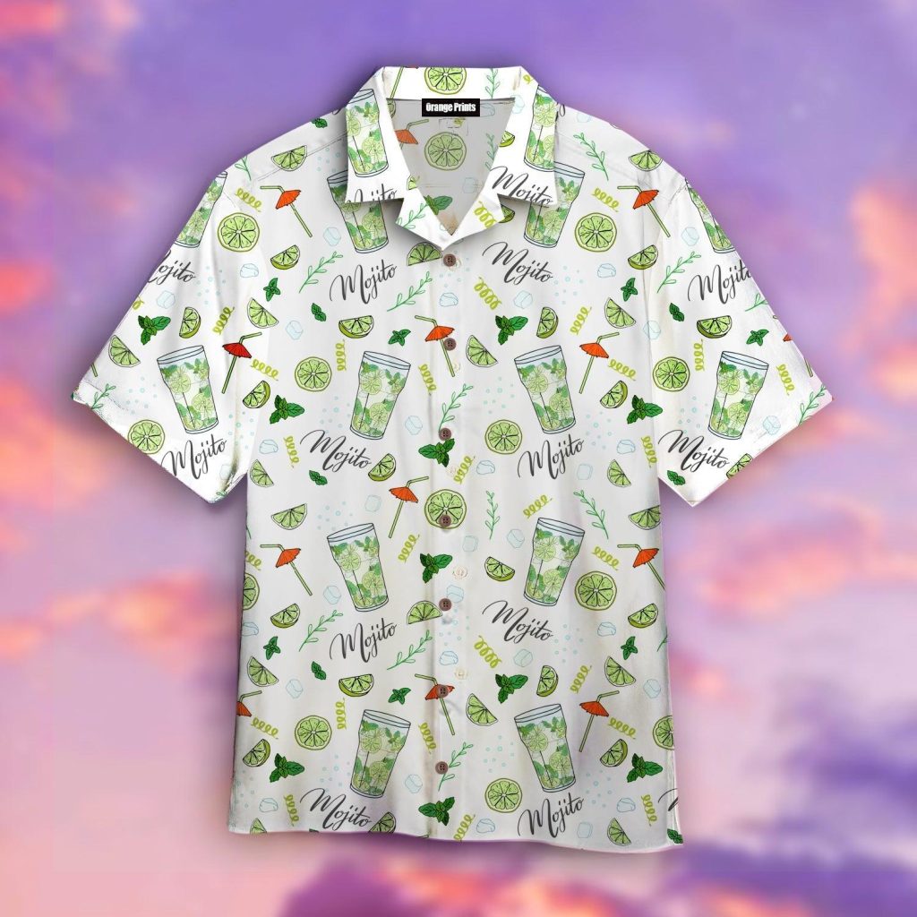 Amazing Mojito Green White Hawaiian Shirt | For Men & Women | HW8302