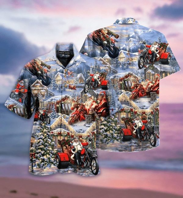 Amazing Santa Biker Hawaiian Shirt | For Men & Women | HW1747