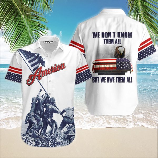 America Eagle We Don’t Know Them All But We Owe Them All Hawaiian Shirt | For Men & Women | HW8560