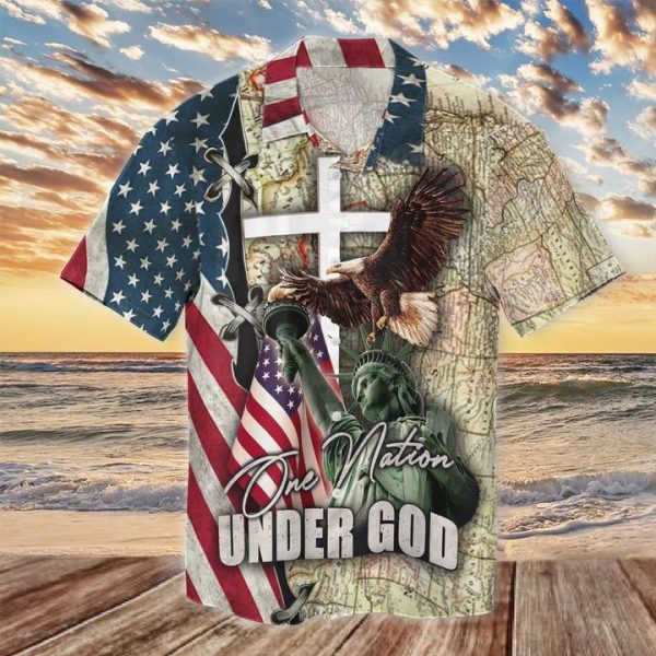 America Liberty One Nation Under God Hawaiian Shirt | For Men & Women | HW4139