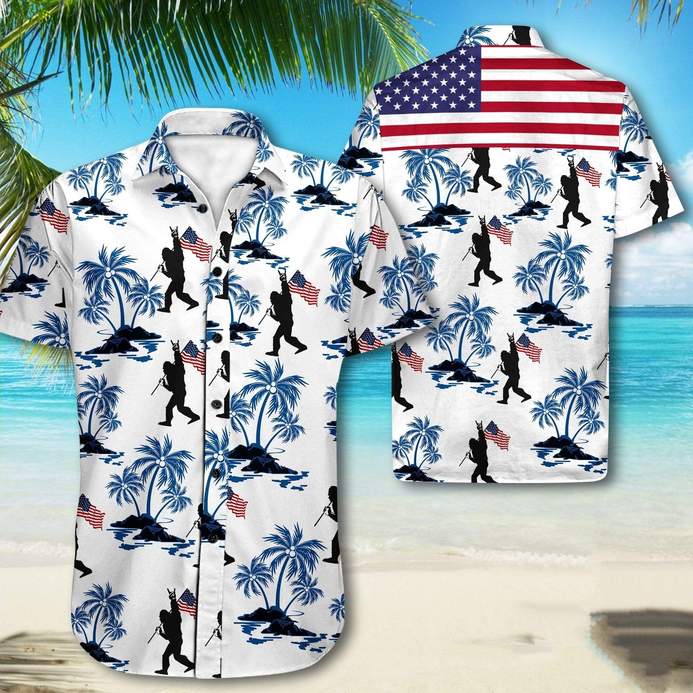 American Bigfoot Hawaiian Shirt | For Men & Women | HW9990