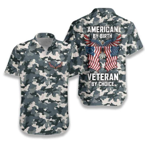 American By Birth Veteran By Choice Hawaiian Shirt | For Men & Women | HW8445