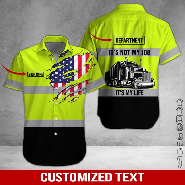 American Custom Name & Department Hawaiian Shirt | For Men & Women | HN2659