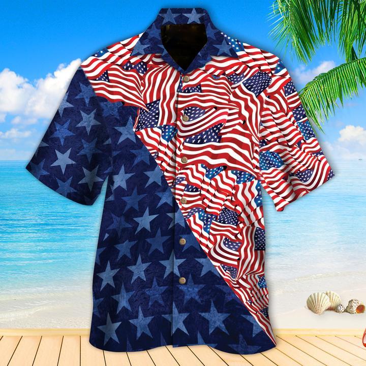 American Flag Hawaiian Shirt | For Men &amp; Women | HW6657