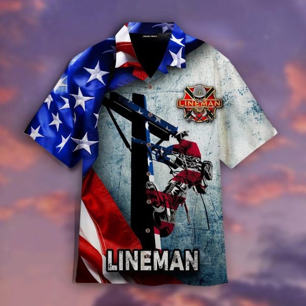 American Lineman Hawaiian Shirt | For Men & Women | WT1066