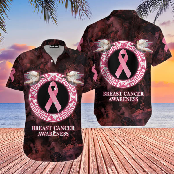 Angel Breast Cancer Awareness Hawaiian Shirt | For Men & Women | WT5416