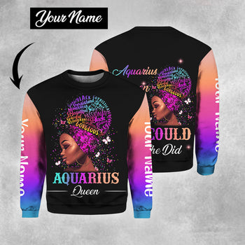Aquarius Girl Custom Name All Over Print | For Men & Women | CN2426
