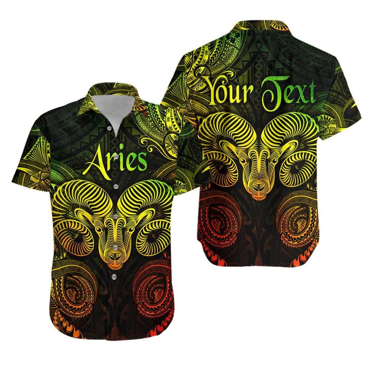 Aries Zodiac Polynesian Custom Hawaiian Shirt | For Men & Women | HN3592
