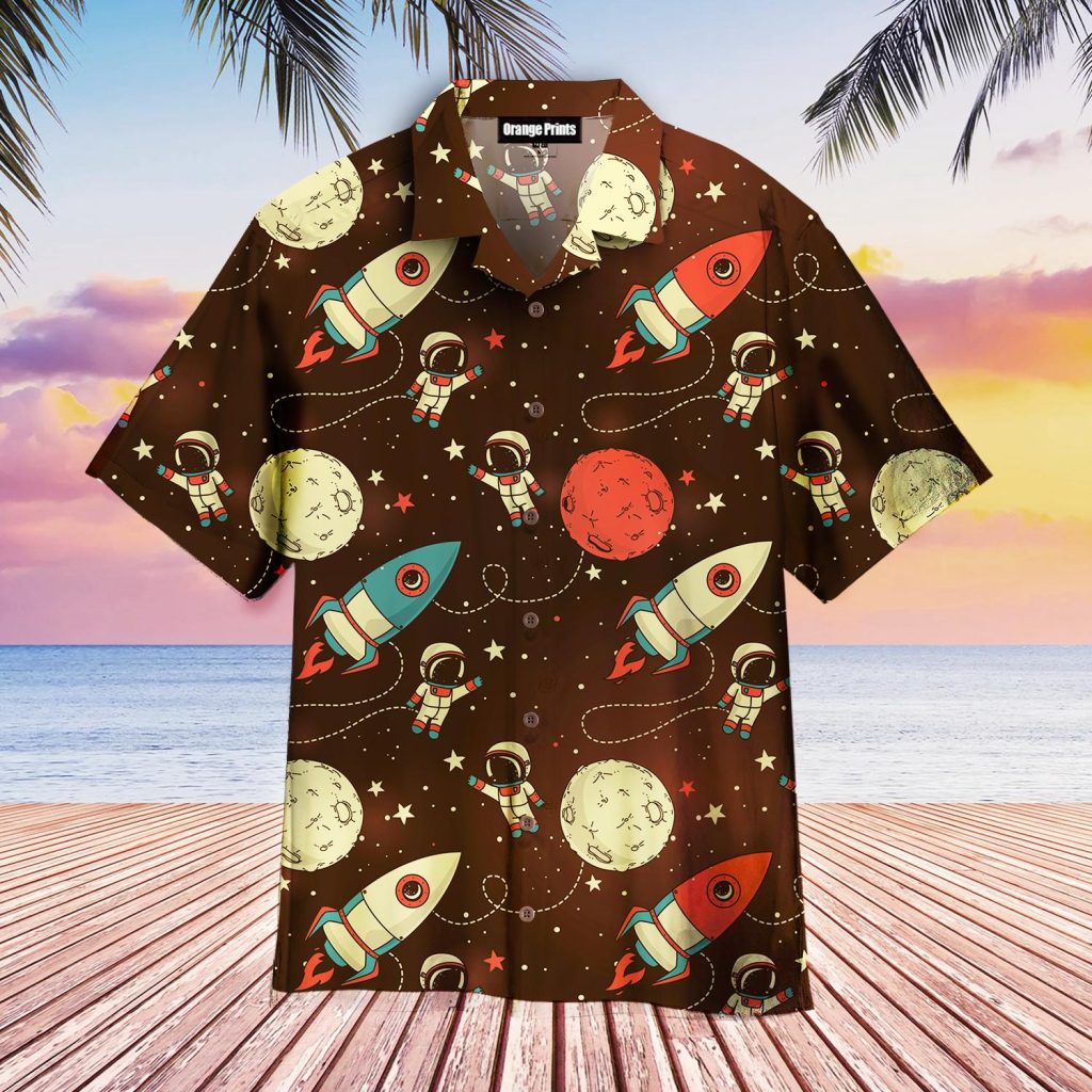 Astronaut Planet Galaxy Hawaiian Shirt | For Men & Women | WT4052