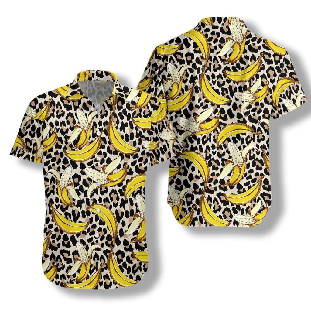 Banana On Leopard Pattern Hawaiian Shirt | For Men & Women | HW9929