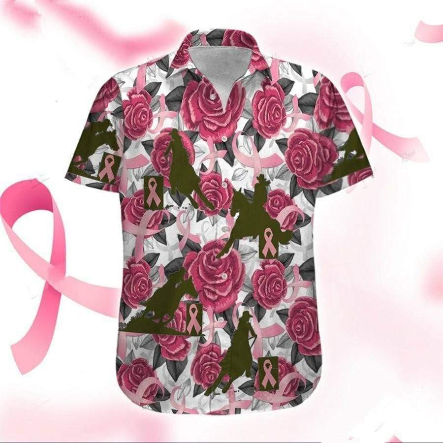 Barrel Racing Breast Cancer Awareness Hawaiian Shirt | For Men & Women | HW8523