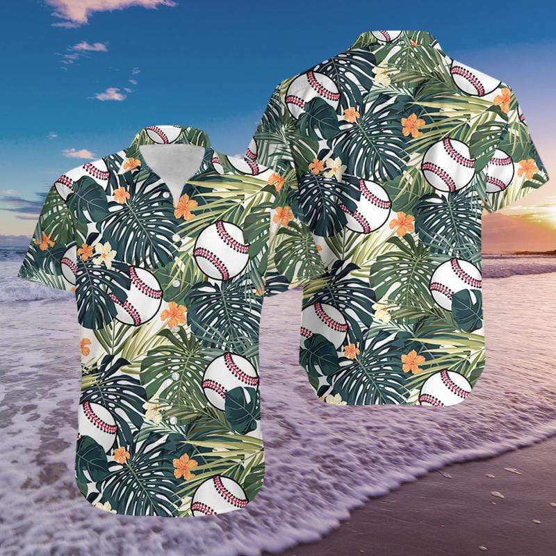 Baseball Simple Hawaiian Shirt | For Men & Women | HL2904