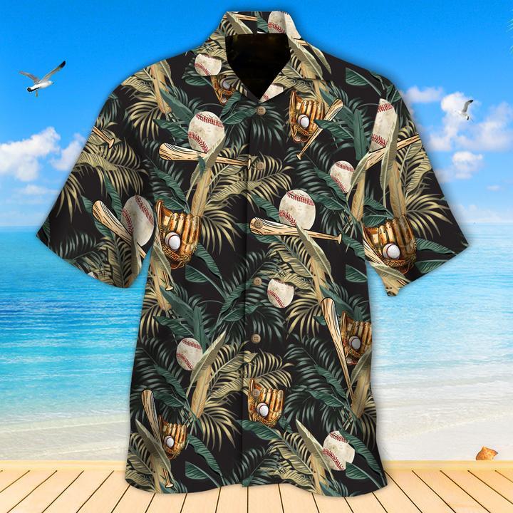 Baseball Tropical Green Hawaiian Shirt | For Men & Women | HW6636