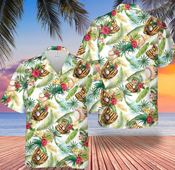Baseball Tropical Hawaiian Shirt | For Men & Women | HW5928