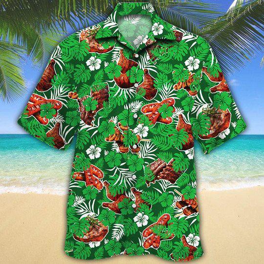Bbq Lovers Green Floral Aloha Hawaiian Shirt | For Men & Women | HL2408
