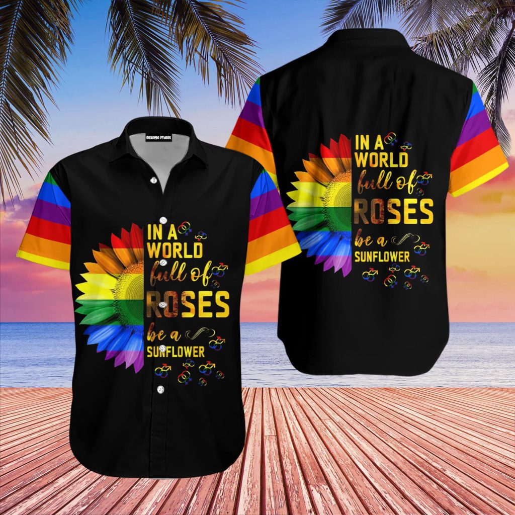 Be A Sunflower LGBT Hawaiian Shirt | For Men & Women | WT6139