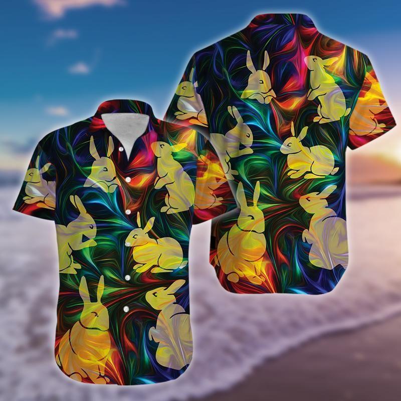Beach Colorful Easter Bunny Hawaiian Shirt | For Men & Women | HL2058