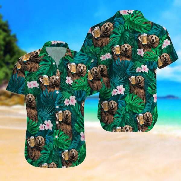 Bear And Beer Hawaiian Shirt | For Men & Women | HW4477