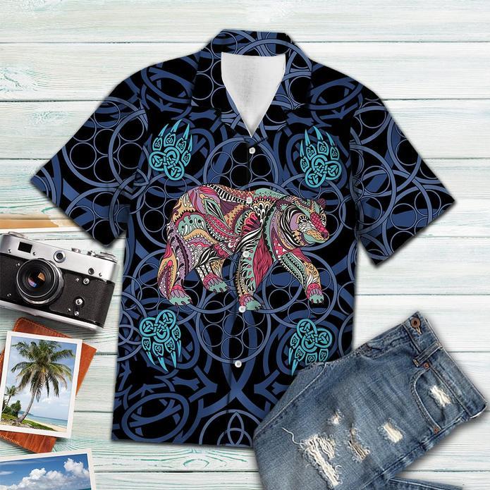 Bear Blue Mandala Hawaiian Shirt | For Men & Women | HW5869