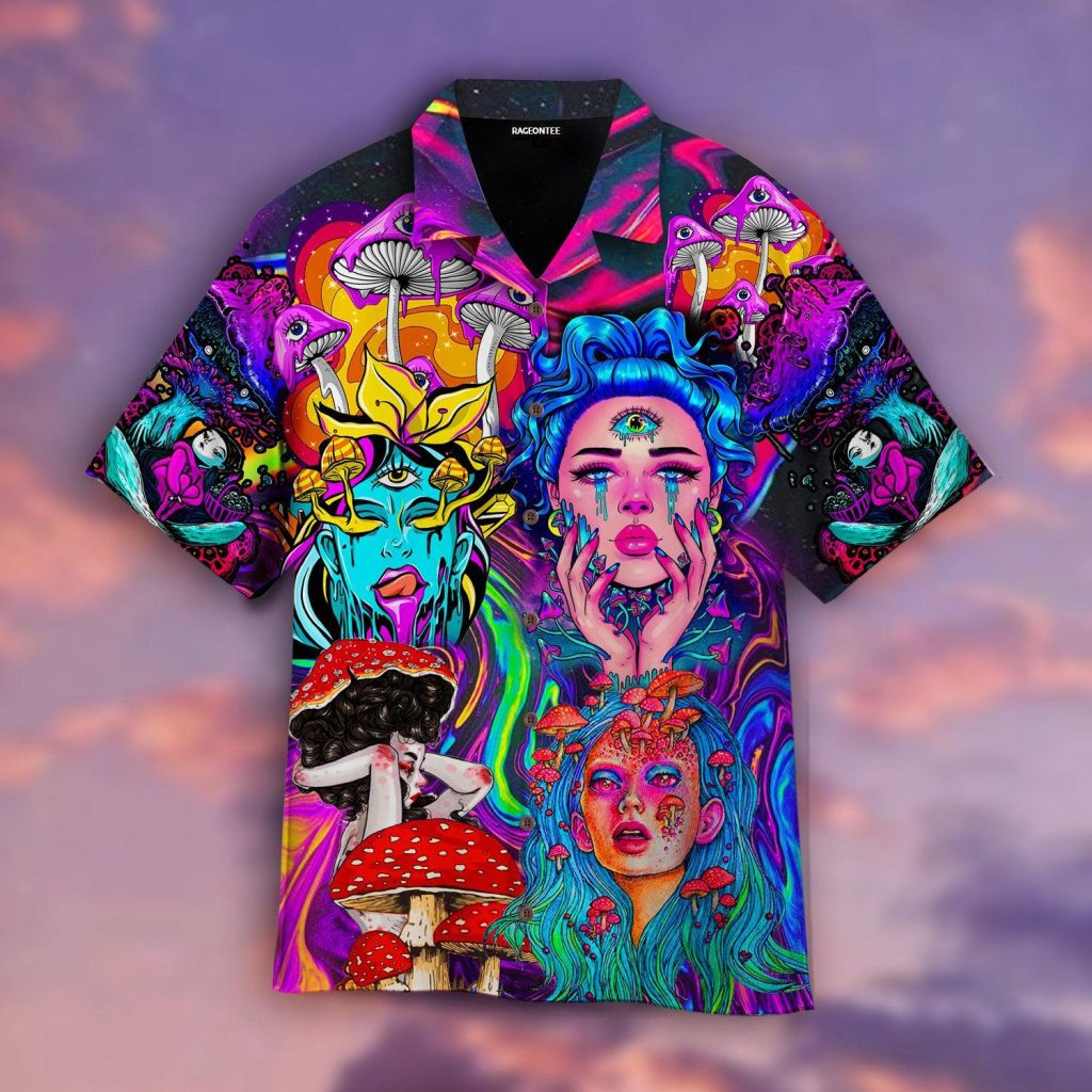 Beauty Psychic Hippies Mushroom Hawaiian Shirt | For Men & Women | WT1405