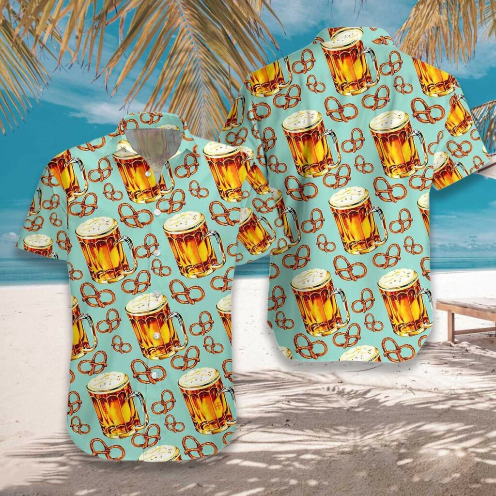 Beer & Pretzel Hawaiian Shirt | For Men & Women | HW7490