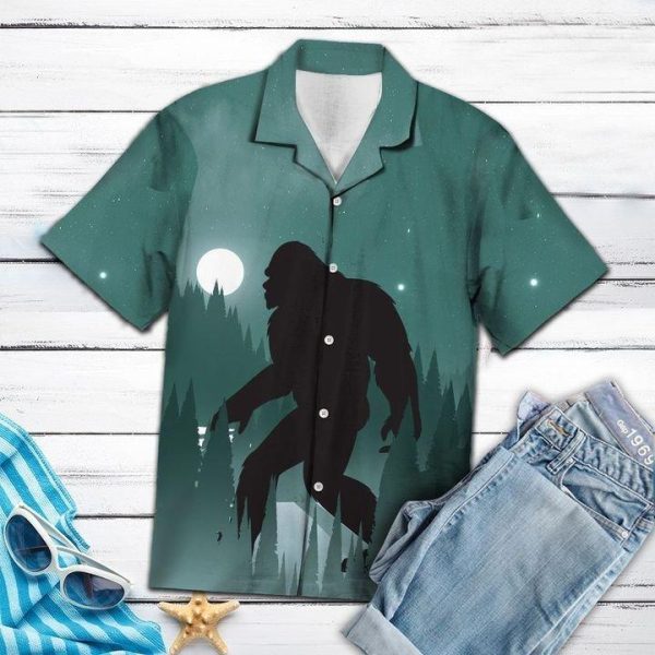 Bigfoot Cool Night Hawaiian Shirt | For Men & Women | HW1506