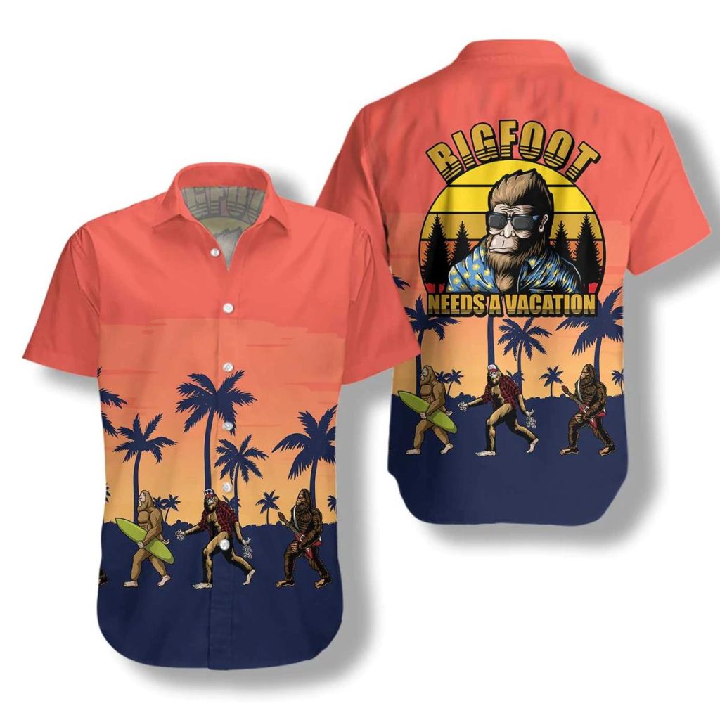 Bigfoot Needs A Vacation Bigfoot Hawaiian Shirt | For Men & Women | HL3256