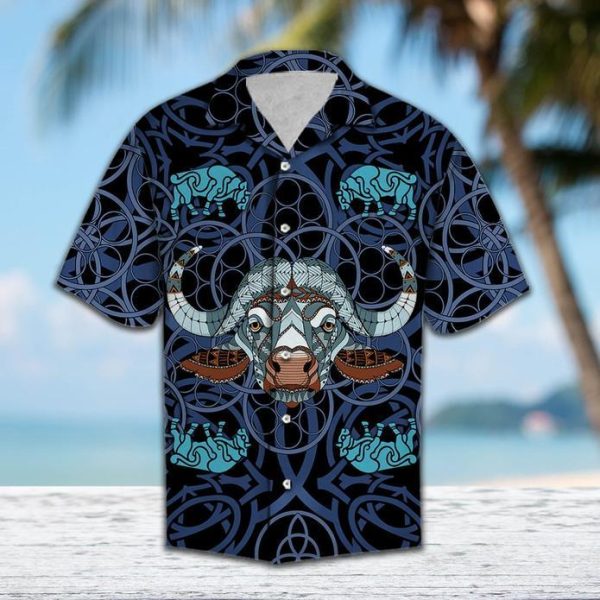 Bison Blue Mandala Hawaiian Shirt | For Men & Women | HW5868