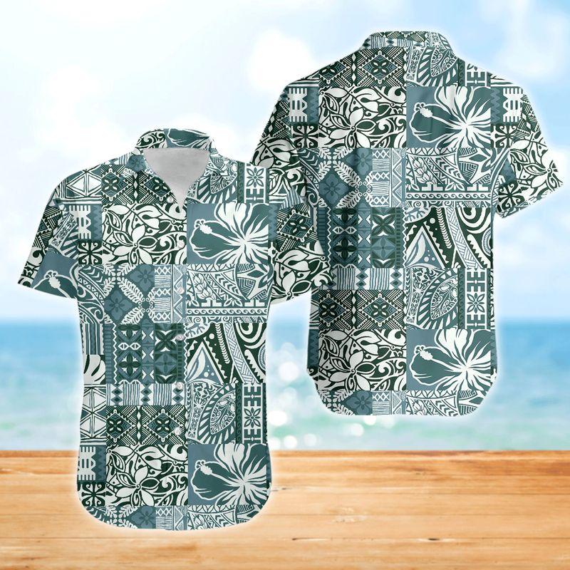 Blue Pattern Hawaiian Shirt | For Men & Women | HW6999