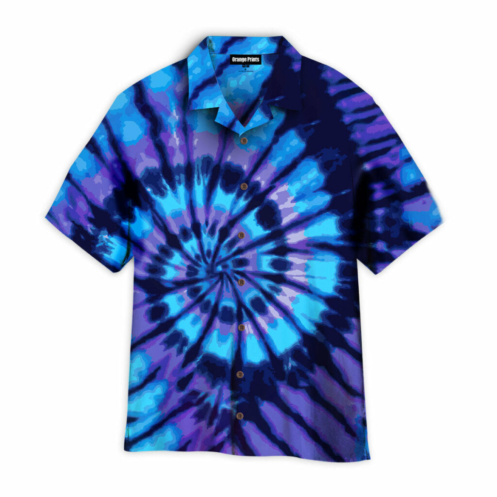Blue Tie Dye Style Hawaiian Shirt | For Men & Women | WT7222