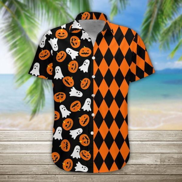 Boo Pumpkin Halloween Hawaiian Shirt | For Men & Women | HW1210