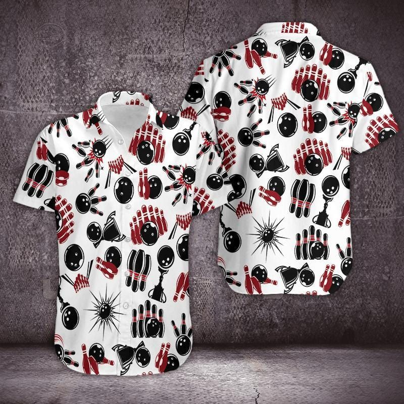 Bowling Black And Red Hawaiian Shirt | For Men & Women | HL2083