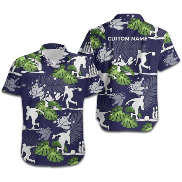 Bowling Player Tropical Floral Custom Hawaiian Shirt | For Men & Women | HN3569