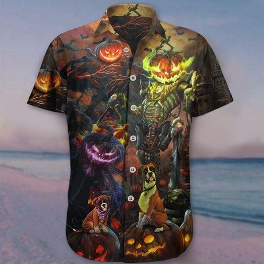 Boxer Pumpkin King Halloween Hawaiian Shirt | For Men & Women | HW8982