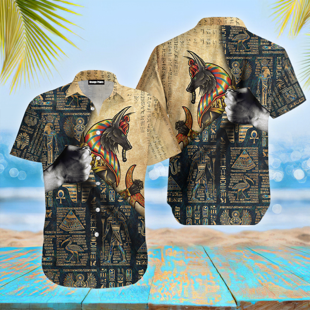 Brave Anubis Ancient Egyptian Mythology Hawaiian Shirt | For Men & Women | WT5420