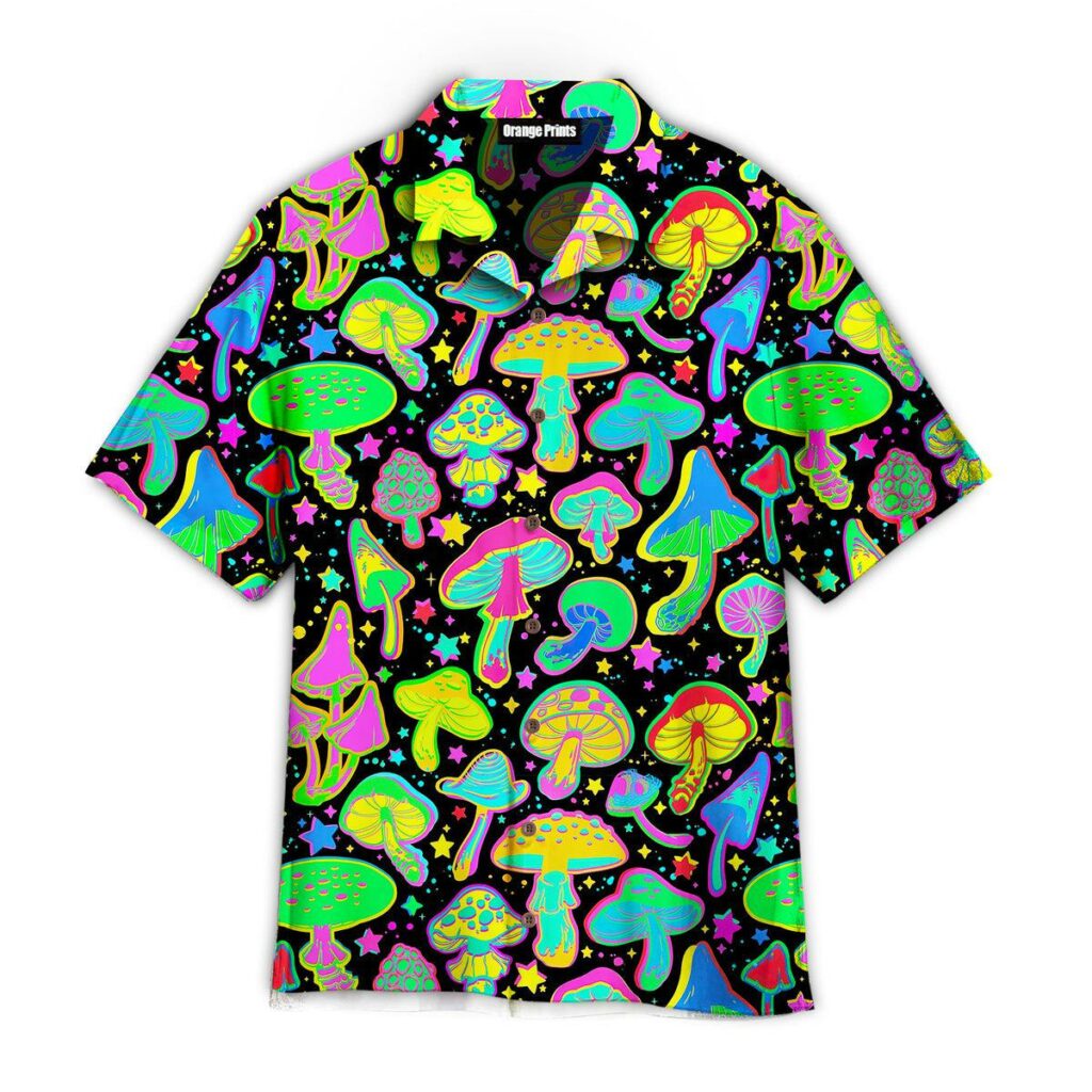 Bright Psychedelic Mushrooms Hawaiian Shirt | For Men & Women | WT6677