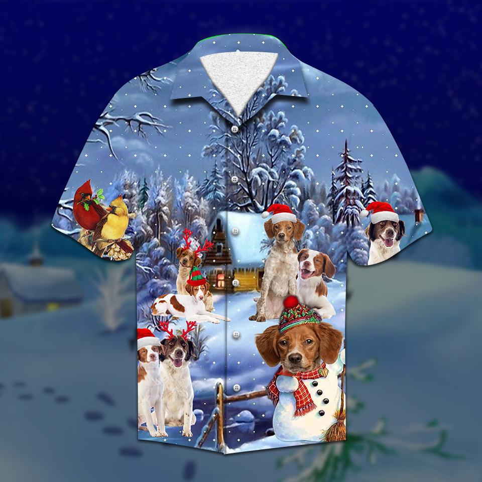 Brittany Spaniel Christmas Hawaiian Shirt | For Men & Women | HW2113